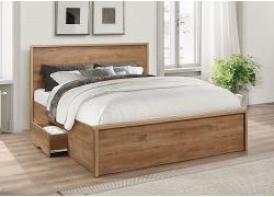 4ft Small Double Stockwell Oak Wood Effect Bed Frame 1